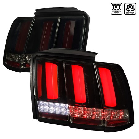 Spec-D Tuning 99-04 Ford Mustang Facelift Sequential LED Tail Lights LT-MST99B2LED-SQ-TM